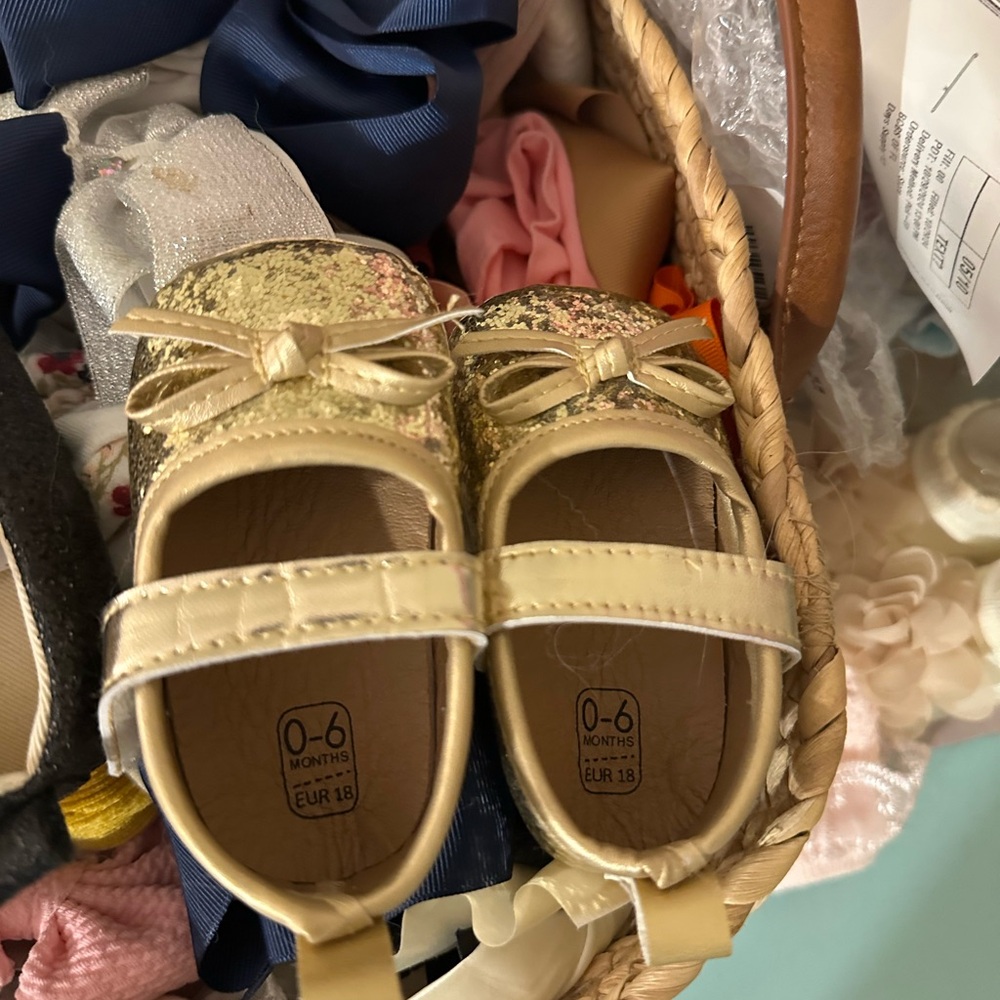 Gold Baby Shoes